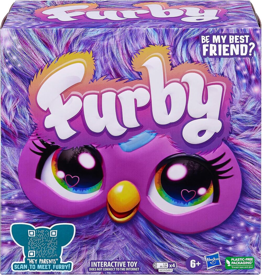 Furby Purple,  Interactive Plush Toys 6 & Up, Voice Activated Animatronic